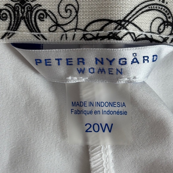 Peter Nygard White Ankle Pants Coastal Resort Casual Office Women's Size 20W - Picture 7 of 9